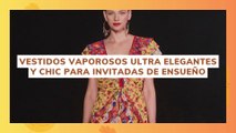 vestidos vaporosos ultra elegantes y chic para invitadas de ensueño