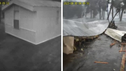 Las cámaras de vigilancia captan cómo se ha destruido una casa en Florida por el huracán 'Idalia'
