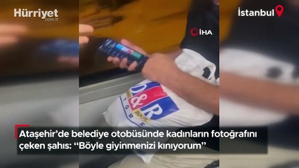 Ataşehir'de otobüste fotoğraf çekerken suçüstü yakalandı! Savunması tepki çekti