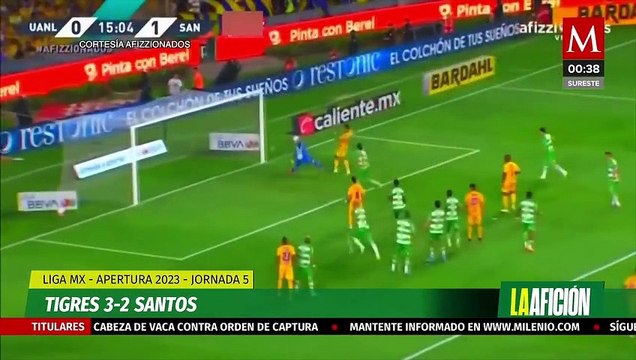 Juan Pablo Vigón guía remontada y triunfo de Tigres sobre Santos en Liga MX