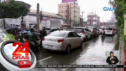 Baha, nagpabagal sa daloy ng trapiko sa ilang kalsada sa Maynila | 24 Oras