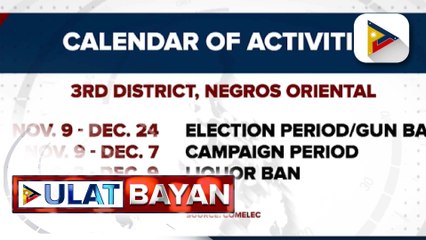 Special election para punan ang posisyong nabakante ni dating Negros Oriental 3rd District Rep. Teves, idaraos na sa Disyembre