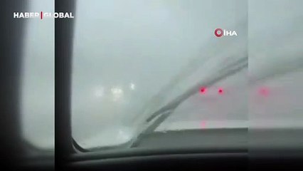 Idalia Kasırgası otoyoldaki araca takla attırdı!