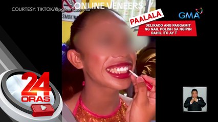 'Wag gagayahin: Nail polish, ginagamit na pampaputi ng ngipin ng isang beauty queen | 24 Oras