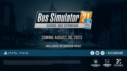 Bus Simulator 21 Next Stop School Bus Extension Launch Trailer PS