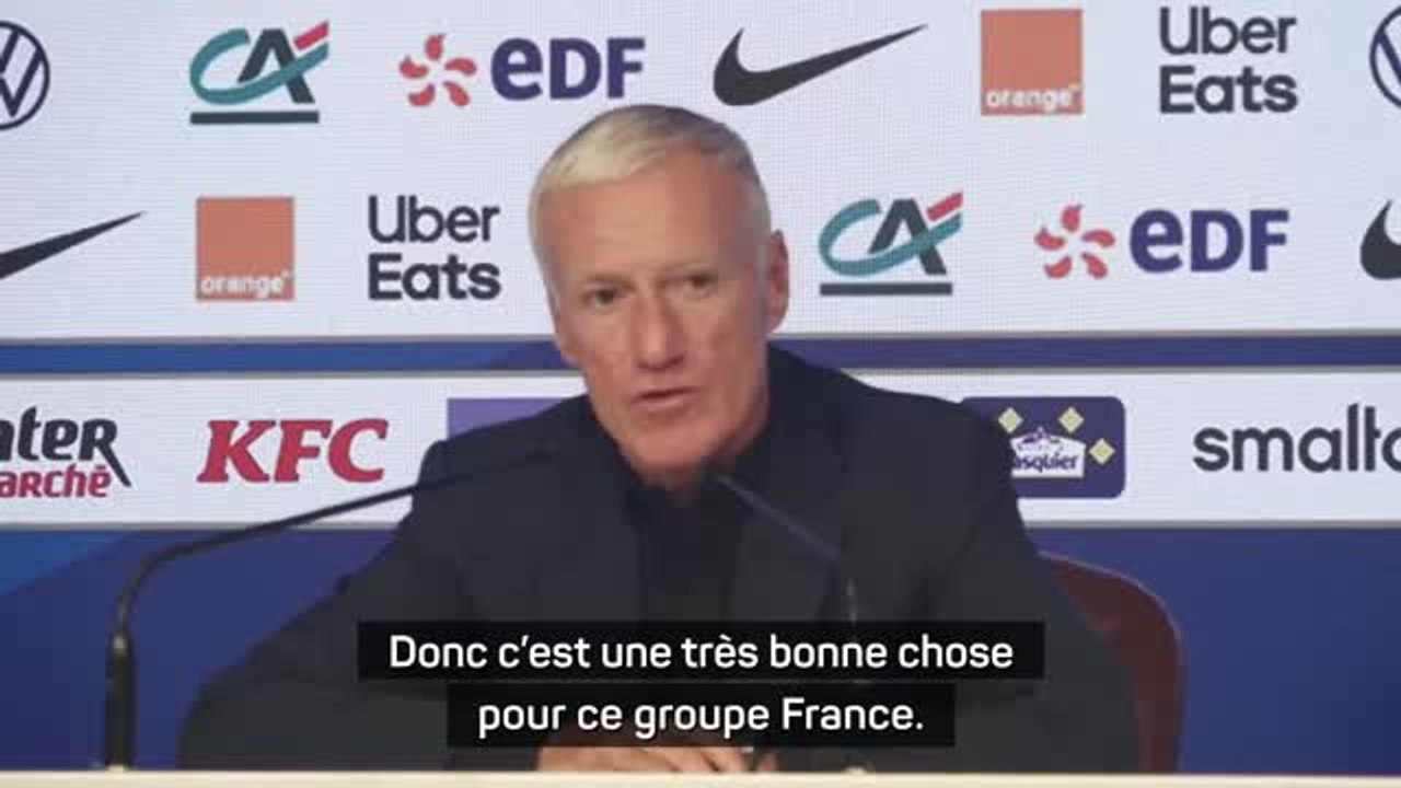 Bleus - Deschamps : "Le retour de L. Hernandez ? Une très bonne chose pour ce groupe France"