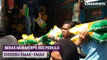 Operasi Pasar Beras Murah Diserbu Emak-Emak di Mandailing Natal