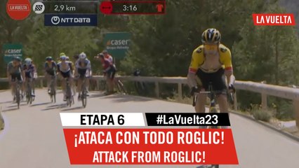 ATTACK from Roglic! Evenepoel can't respond - Stage 6 - La Vuelta 2023