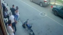 Sokak ortasında kızını döven babaya vatandaş müdahalesi kamerada