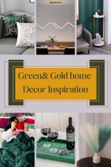 Green & Gold home Decor Inspiration