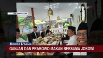 Potret Jokowi, Ganjar dan Prabowo Makan Siang Bersama di Pekalongan