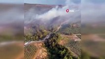 Bursa'da Ormanlık Alanda Çıkan Yangına Havadan ve Karadan Müdahale Devam Ediyor