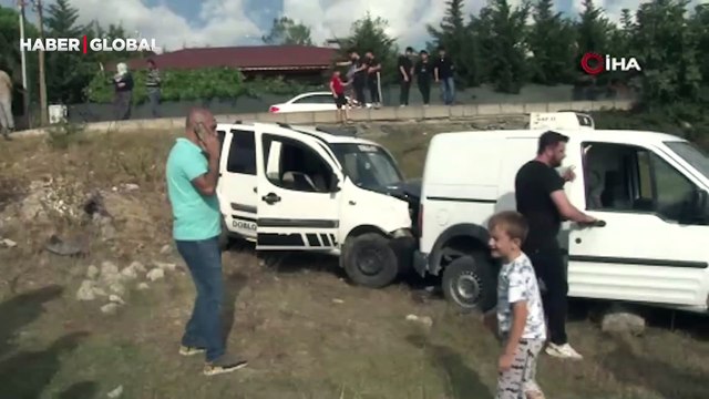Ehliyetsiz çocuk sürücü polisin dur ihtarına uymadı, kaçarken çayırlık alana uçtu