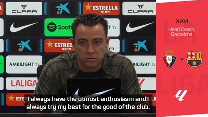 Download Video: Xavi full of praise for Barcelona's recruitment