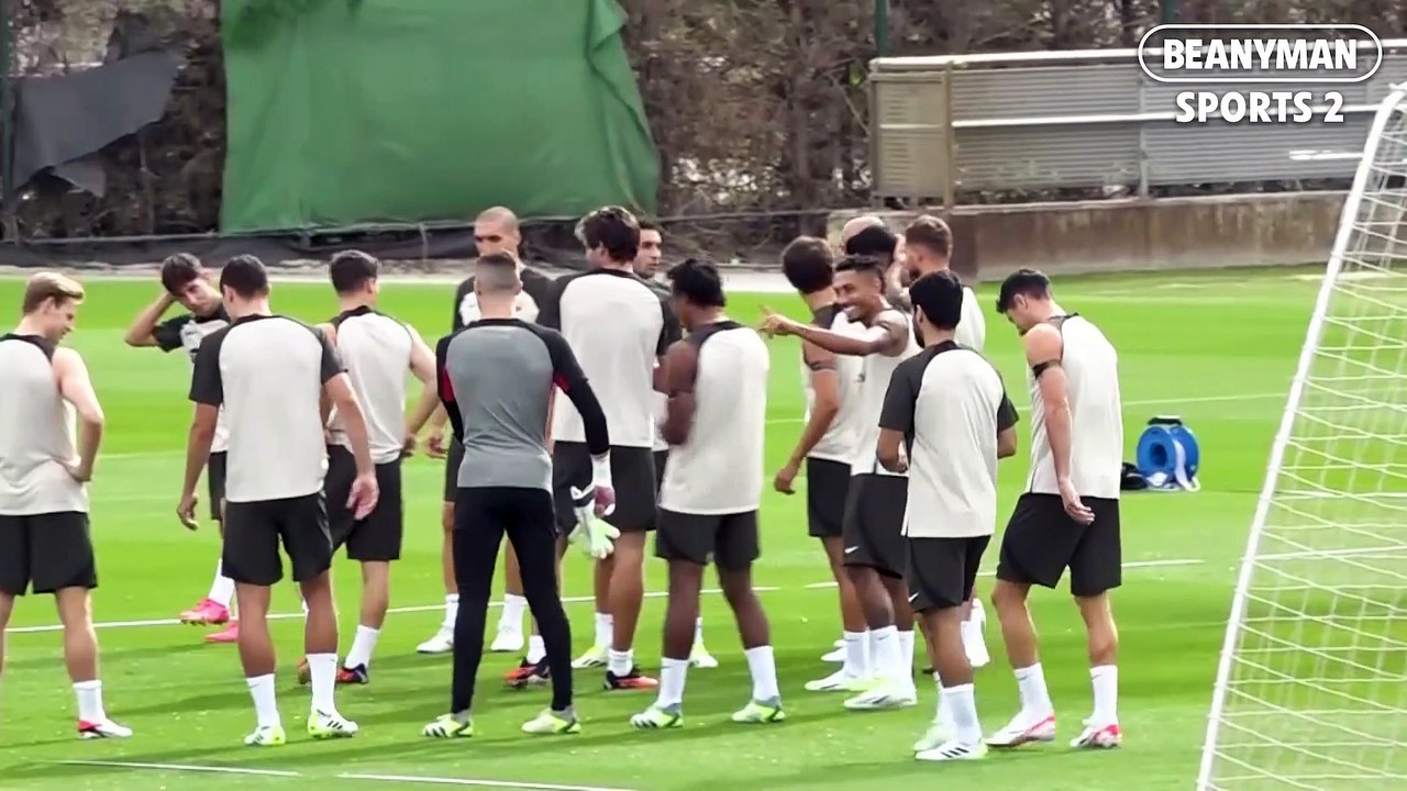 Joao Felix and Cancelo join new Barcelona team-mates for first training session