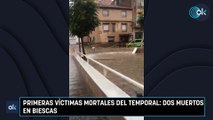 Primeras víctimas mortales del temporal dos muertos en Biescas