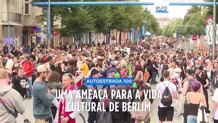 Protesto em Berlim contra a extensão da Autoestrada 100