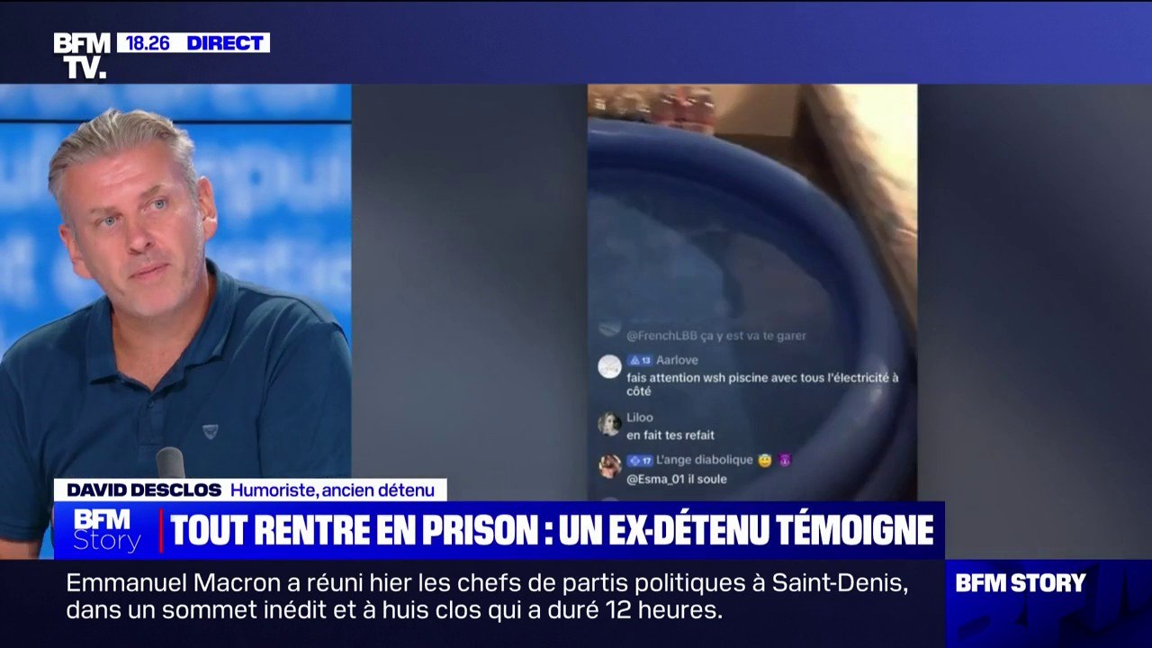 Piscine gonflable en prison: "Il ne se rend pas compte à quel point il fait du mal à la jeunesse" selon cet ancien détenu