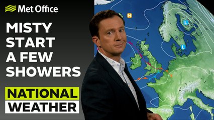 Met Office Evening Weather Forecast 31/08/23 – Rain and heavy showers