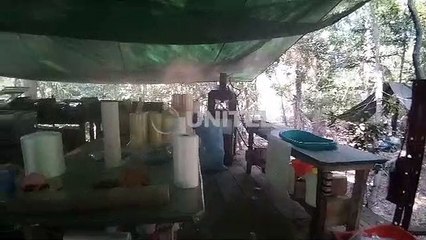Hallan laboratorio de droga en Ichilo, en el lugar había uniformes de uso militar y policial
