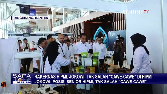 Hadiri Rakernas HIPMI di Tangerang, Presiden Jokowi: Tak Salah 'Cawe-Cawe'