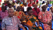 Claude Sauhi, Olivier Traoré, Lookens Kouassi et Claude Akossi en campagne pour les élections municipales à Anyama