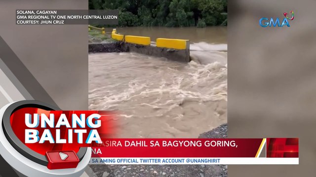 Tulay na nasira dahil sa Bagyong Goring, inaayos na | UB