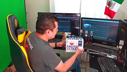 unboxing caja de cervezas amstel ultra en la oficina bebidas y botanas