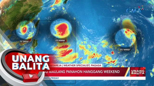 Bagyong #HannaPH, mababa ang tsansa na tumama sa kalupaan; Pag-ulan, posible pa rin dahil sa paghila nito ng Habagat at sa iba pang mga bagyo sa paligid ng bansa - Weather update today as of 6:25 a.m. (September 1, 2023) | UB