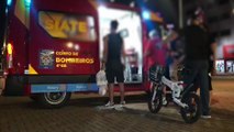 Duas pessoas são atropeladas por moto elétrica na Avenida Brasil esquina com Rua General Osório