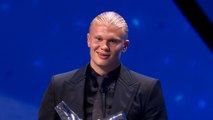'I won the treble at 22! I'm living the dream!' | Erling Haaland receives UEFA Player of the Year award