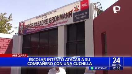 Arequipa: niño de cinco años intenta agredir con arma blanca a su compañero