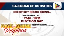 Special elections sa 3rd District ng Negros Oriental, idadaos sa Dec. 9