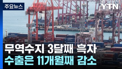 8월 무역수지 8.7억 달러 흑자...11개월째 수출 감소 / YTN