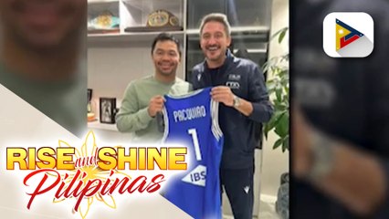 Italy coach Gianmarco Pozzecco, na-meet ang idol niyang sports icon na si Manny Pacquiao