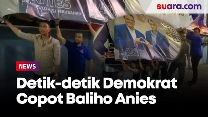 Detik-detik Demokrat Mulai Copot Baliho Anies Buntut Pengumuman Cak Imin jadi Cawapres