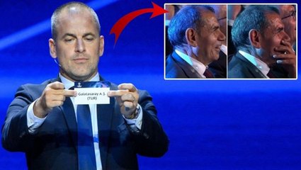 Şampiyonlar Ligi kura çekiminde Dursun Özbek, gruptaki rakipleri gördüğü an kameralara fena yakalandı