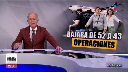 Oficial: AICM reducirá de 52 a 43 vuelos por hora