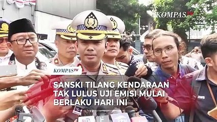 Polisi Mulai Terapkan Tilang Kendaraan Tak Lulus Uji Emisi, Sejumlah Motor Ditilang