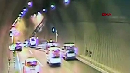 Damperi açık şekilde tünele daldı, ortalık savaş alanına döndü