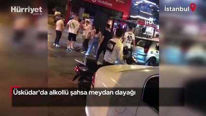 Üsküdar’da tacizde sözlü bulunduğu iddia edilen alkollü şahsa meydan dayağı