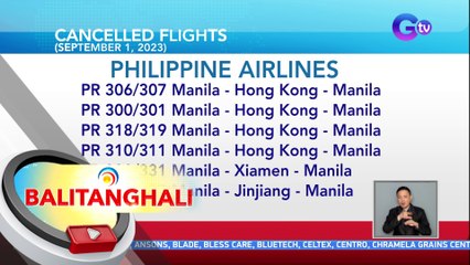Ilang international flights, kanselado ngayong araw | BT