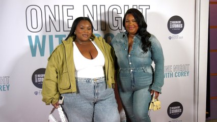 Chrissy Bingham and Kiarra Shelby "One Night with Corey" Comedy Show Red Carpet Event