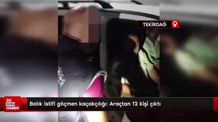 Balık istifi göçmen kaçakçılığı: Araçtan 12 kişi çıktı