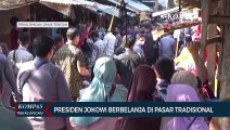 Momen Jokowi Bagi-bagi Bingkisan di Pasar Grogolan, Prabowo dan Ganjar Sapa Warga