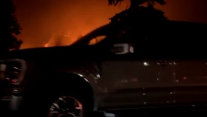 McDougall Creek wildfire in West Kelowna set the night alight *Forest Wildfire*