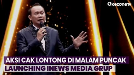Cak Lontong Stand Up di Malam Puncak Launching Inews Media Grup Meriah, Bikin Tertawa