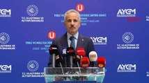 Ulaştırma ve Altyapı Bakanı Abdulkadir Uraloğlu, ilk yerli ve milli sürücüsüz metro aracını tanıttı