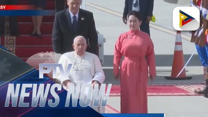 Pope Francis arrives in Mongolia
