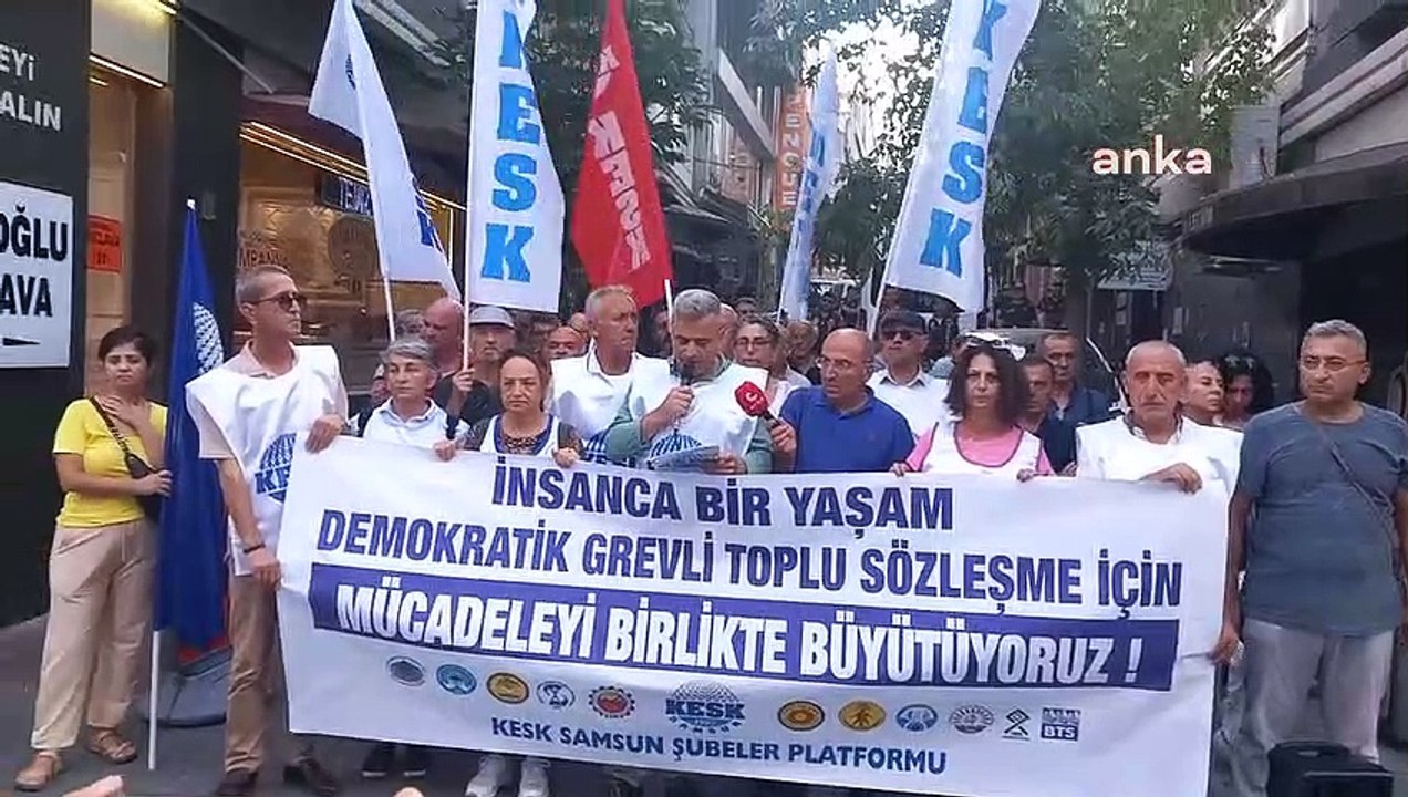 KESK Samsun Şubeler Platformu, Kamu Görevlileri Hakem Kurulu'nun zam kararını protesto etti